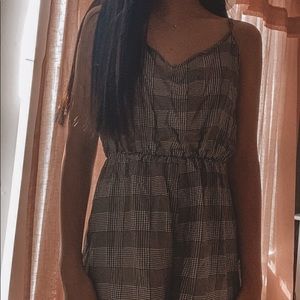 Gingham pattern Romper